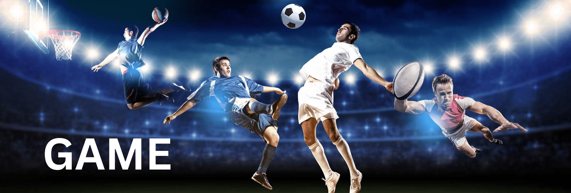 Background seems like a stadium and people playing different games with a lot of emotion