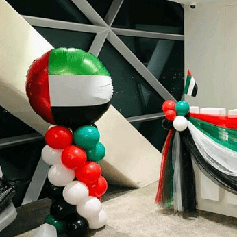 National Day Decoration at the Reception of an office