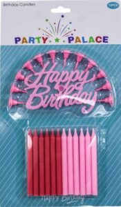 Birthday Candles in Pink and Red colors