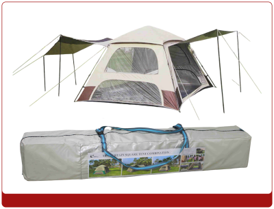 Tent with shade on two sides