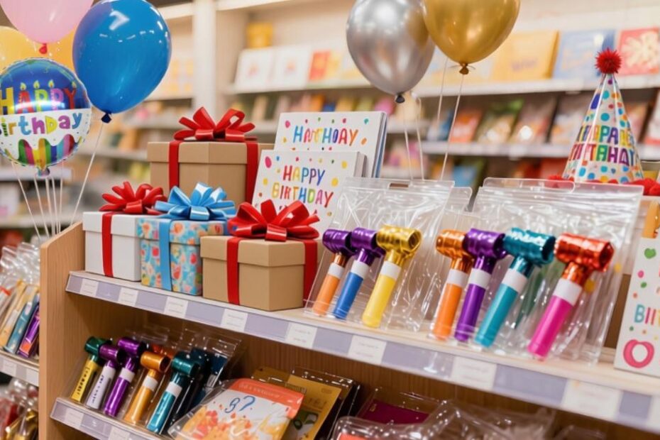 Party Items in a retail outlet